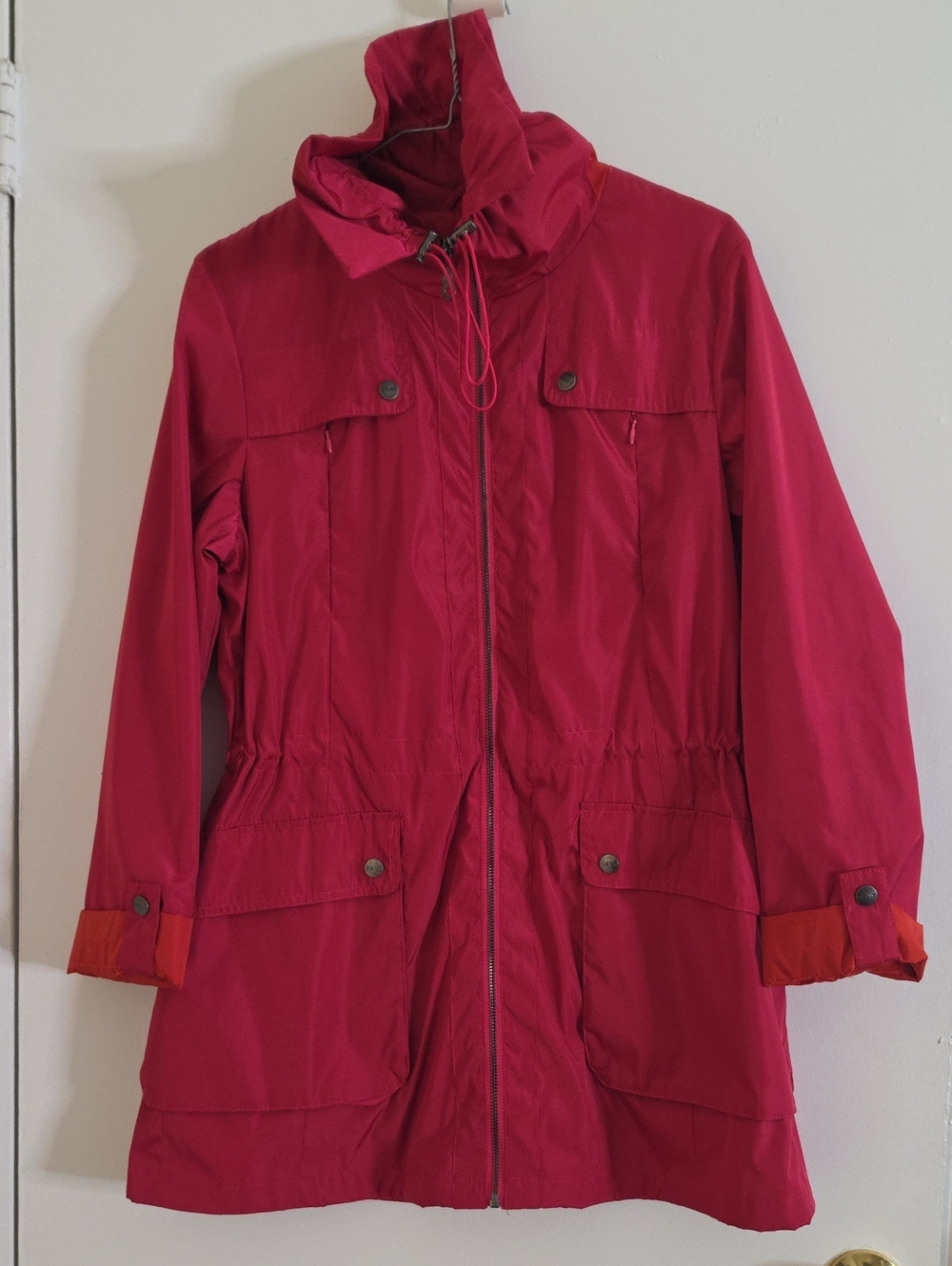 NWOT DKNY Raspberry Utility Anorak Jacket - Picture 2 of 12